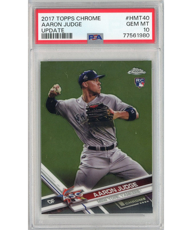 Graded 2017 Topps Chrome Aaron Judge #HMT40 Update Rookie RC Baseball Card PSA 10 Gem Mint