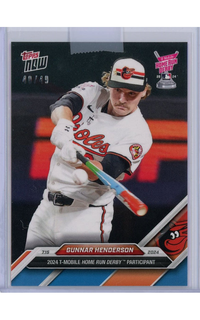 2024 Topps Now Gunnar Henderson #426 Blue #/49 Home Run Derby Baseball Card