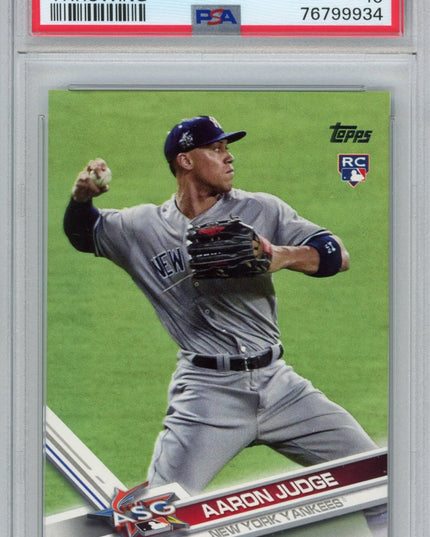 Graded 2017 Topps Update Aaron Judge #US166 Throwing Rookie RC Baseball Card PSA 10 Gem Mint
