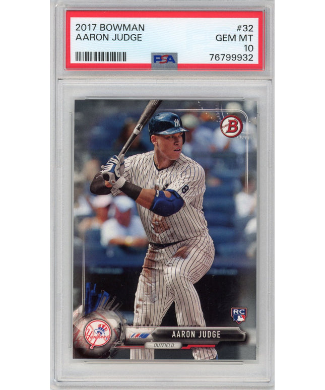 Graded 2017 Bowman Aaron Judge #32 Rookie RC Baseball Card PSA 10 Gem Mint