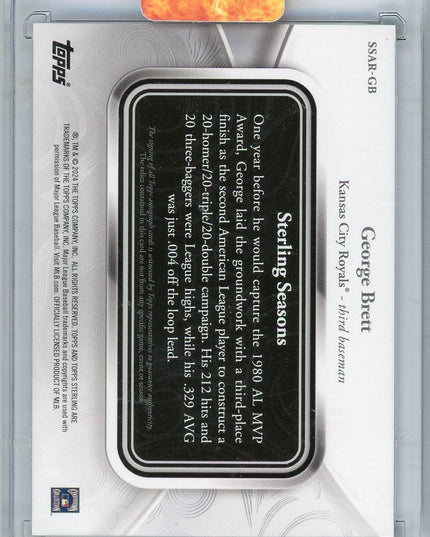 2024 Topps Sterling Sterling Season 1979 George Brett #SSAR-GB Game Used Memorabilia Autograph /25 Baseball Card