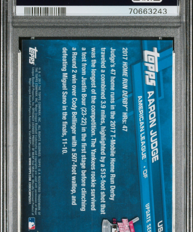 Graded 2017 Topps Update Aaron Judge #US1 Rookie RC Baseball Card PSA 10 Gem Mint