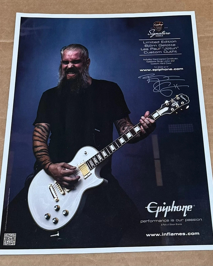 EPIPHONE GUITARS - BJORN GELOTTE of IN FLAMES - 2018 Print Ad