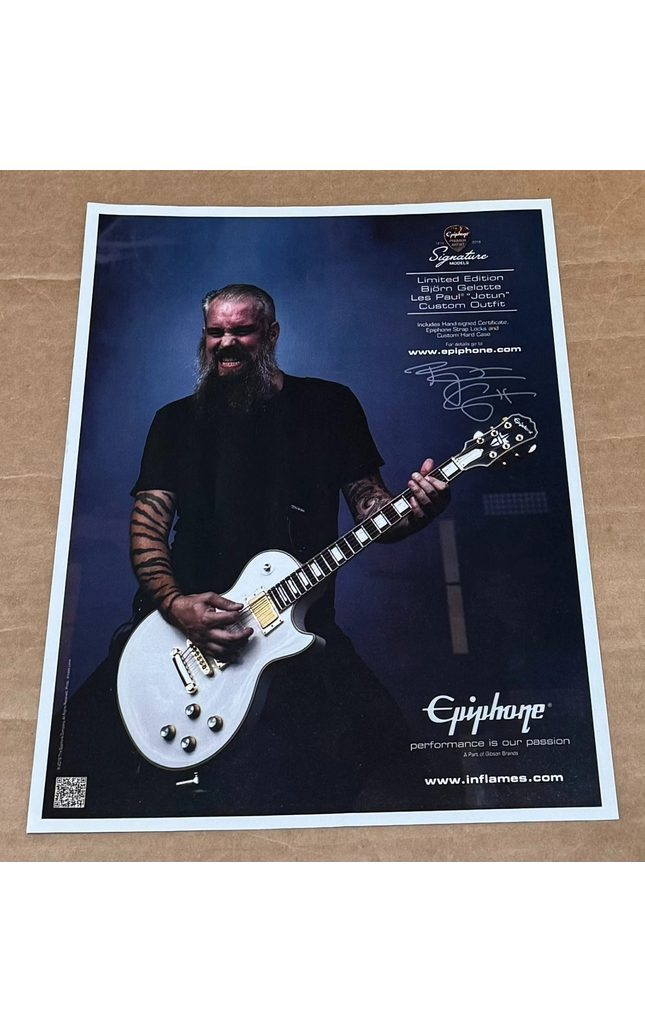 EPIPHONE GUITARS - BJORN GELOTTE of IN FLAMES - 2018 Print Ad