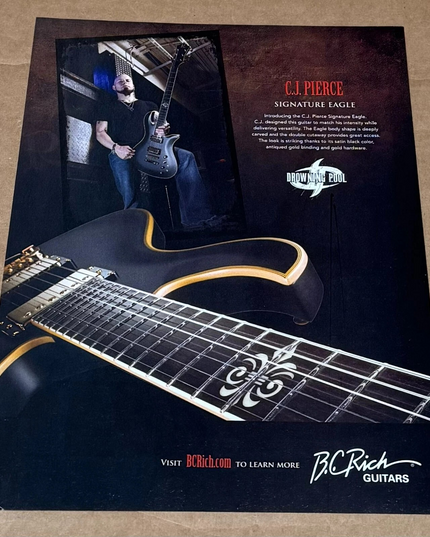 B.C. RICH GUITARS - C.J. PIERCE of DROWNING POOL - 2011 Print Advertisement