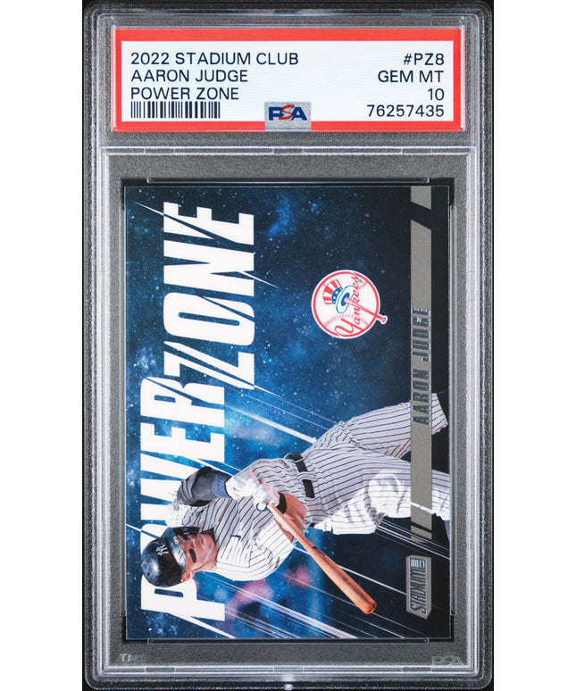Graded 2022 Topps Stadium Club Aaron Judge #PZ8 Power Zone Baseball Card PSA 10 Gem Mint