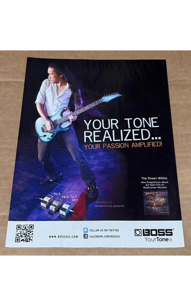 BOSS PEDALS - HERMAN LI of DRAGONFORCE - Print Advertisement