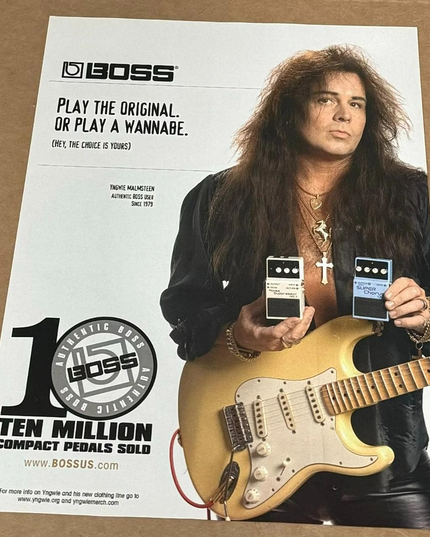 BOSS PEDALS - YNGWIE MALMSTEEN - 2008 Print Advertisement