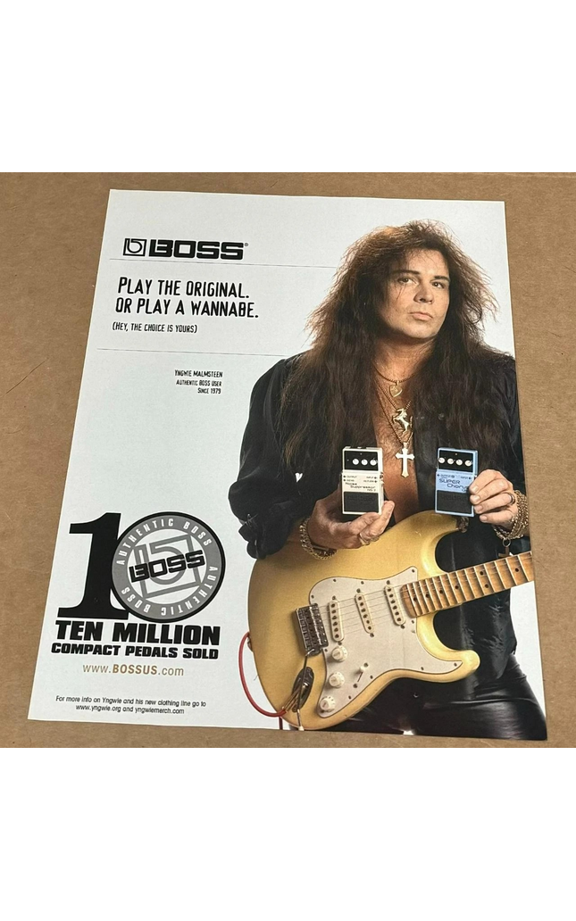 BOSS PEDALS - YNGWIE MALMSTEEN - 2008 Print Advertisement