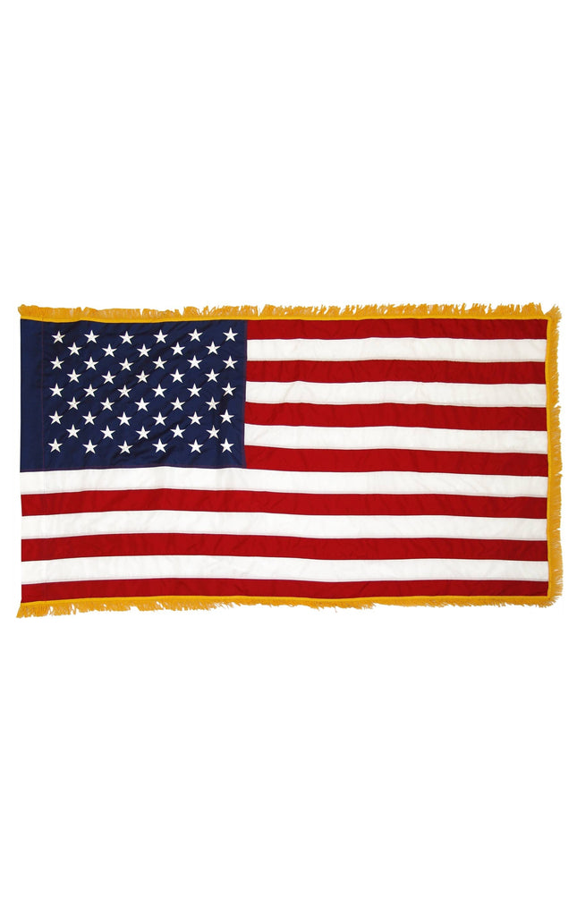 U.S. Indoor/Parade Flag with Gold Fringe