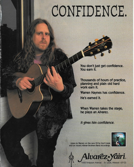 ALVAREZ-YAIRI GUITARS - WARREN HAYNES of GOV'T MULE - Print Advertisement