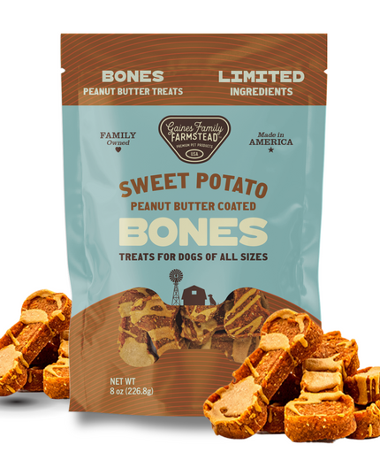 Peanut Butter Sweet Potato Bones