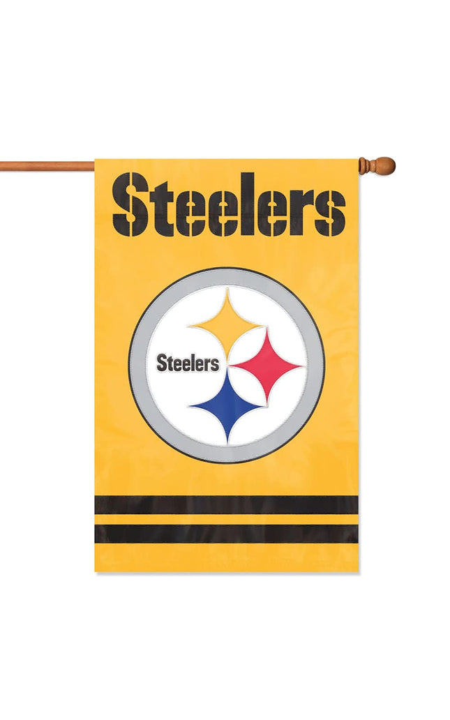 Party Animal Pittsburgh Steelers Banner NFL Flag, Yellow 44" x 28"