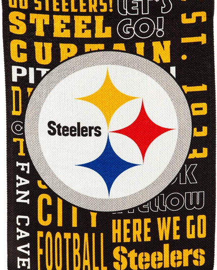 Pittsburgh Steelers Premium Double Sided Banner Flag 28x44 Inch Fan Rules Design Indoor Outdoor