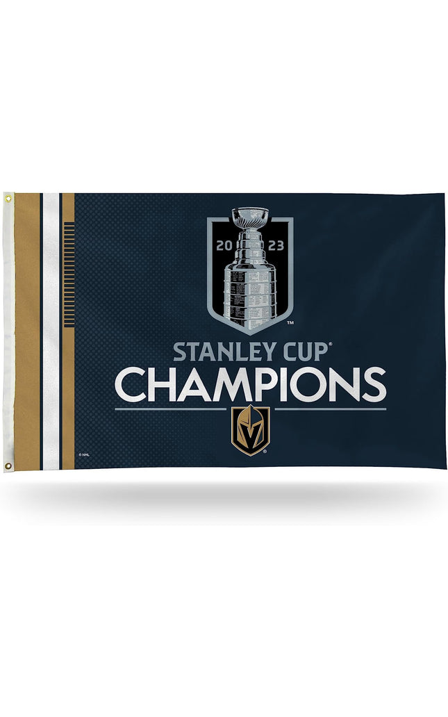 Vegas Golden Knights 2023 Stanley Cup Champions 2023 NBA Champions 3x5 Feet Banner Flag Single Sided, Indoor or Outdoor Use, Metal Grommets