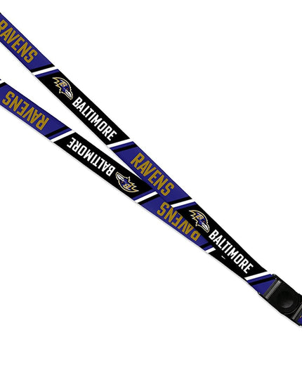 Baltimore Ravens Lanyard Keychain Double Sided Breakaway Safety Design Adult 18 Inch