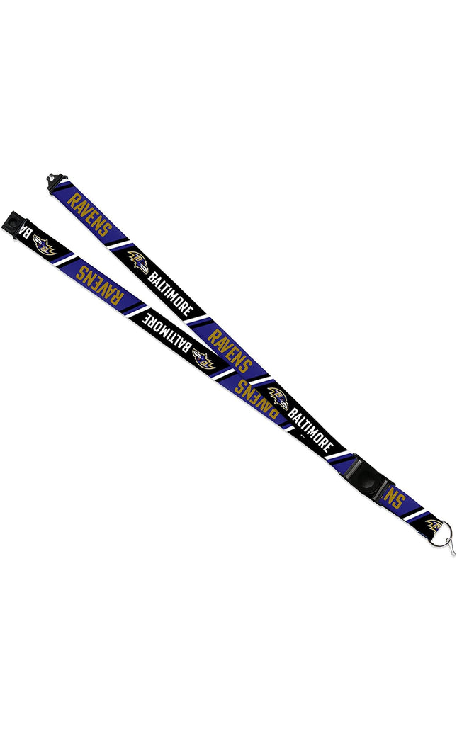 Baltimore Ravens Lanyard Keychain Double Sided Breakaway Safety Design Adult 18 Inch
