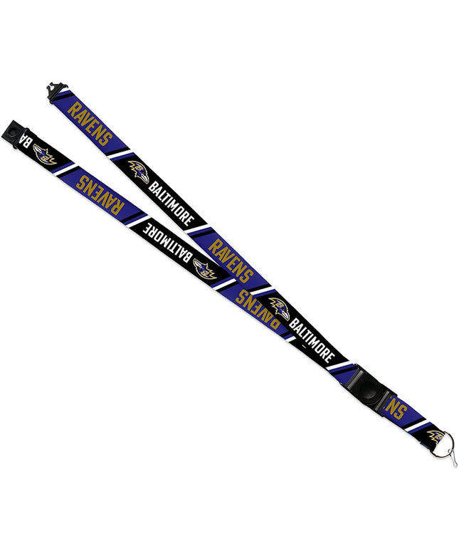 Baltimore Ravens Lanyard Keychain Double Sided Breakaway Safety Design Adult 18 Inch