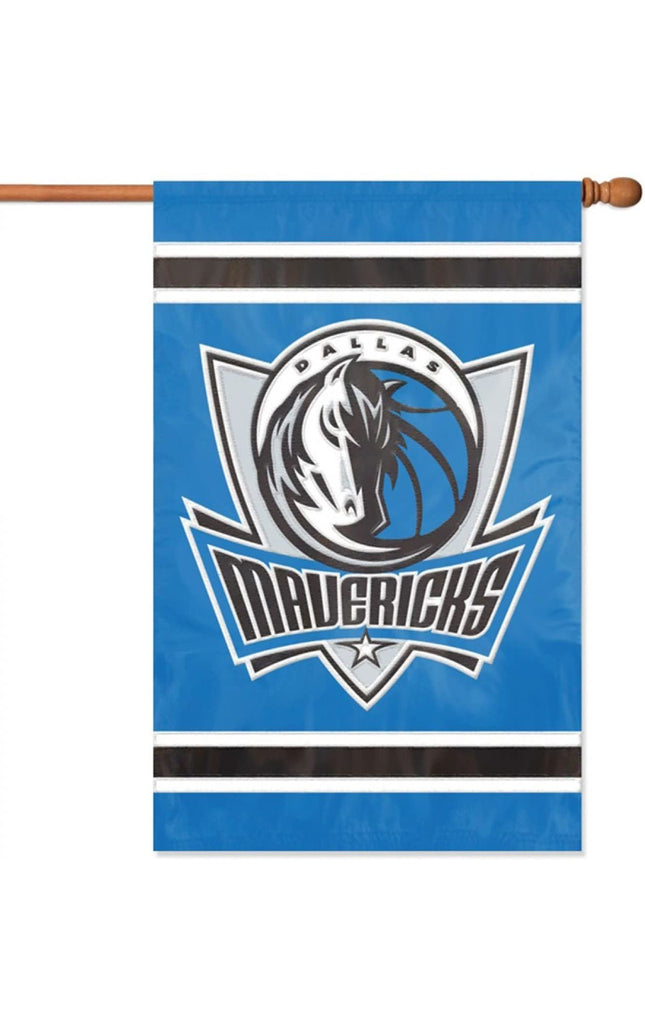 Dallas Mavericks Premium Double Sided House Banner Flag, 28x44 Inch, Applique Emroidered, Logo Design