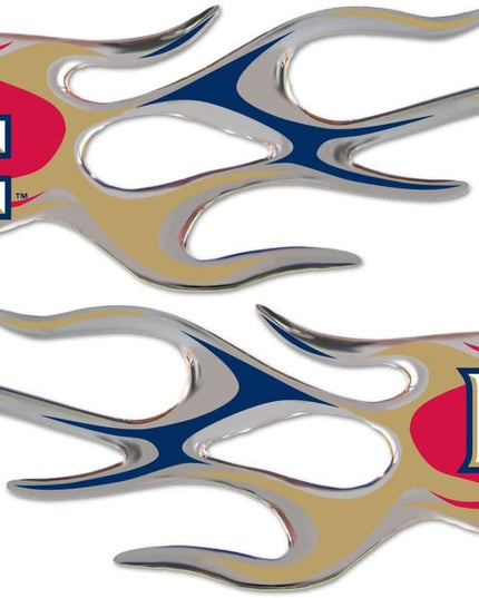 Washington Nationals Dc Logo, Pair of Decal Sticker Emblem, Air Puffed Raised, Micro Flame Design, Full Adhesive Backing, 2x5 Inch Each