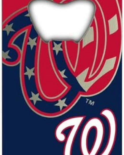 Washington Nationals Heavy Duty Metal Bottle Opener Credit Card Size 2 x 3.25 Inch