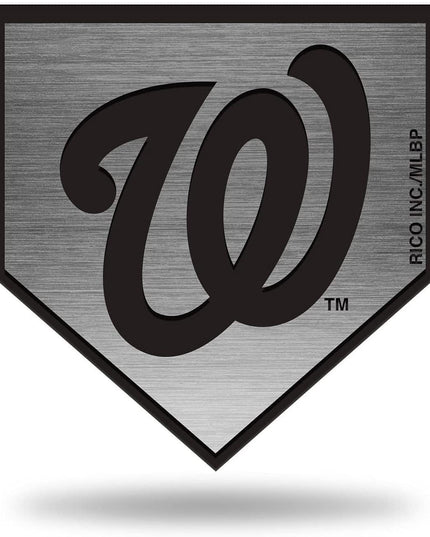 Washington Nationals Auto Emblem Decal Premium Solid Metal Antique Nickel Design Raised Baseball