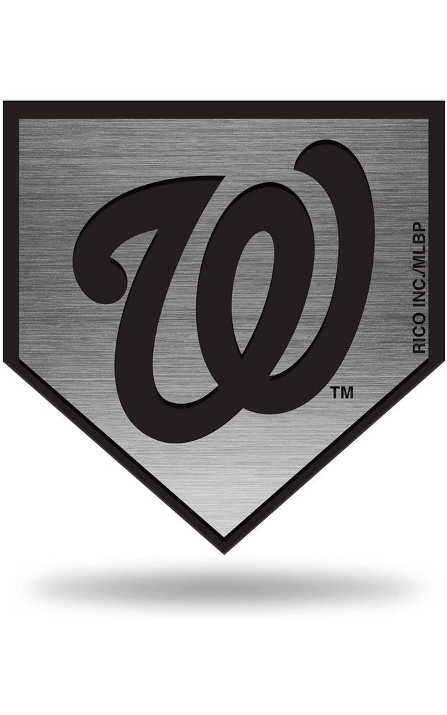 Washington Nationals Auto Emblem Decal Premium Solid Metal Antique Nickel Design Raised Baseball