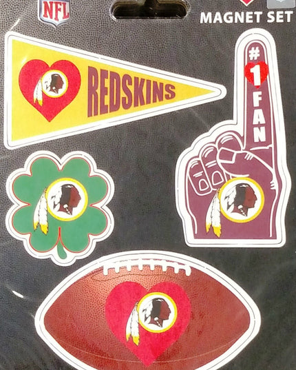 Washington Redskins 4-Pack Team Magnet Sheet Auto Home Heavy Duty Football