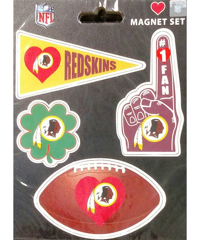 Washington Redskins 4-Pack Team Magnet Sheet Auto Home Heavy Duty Football