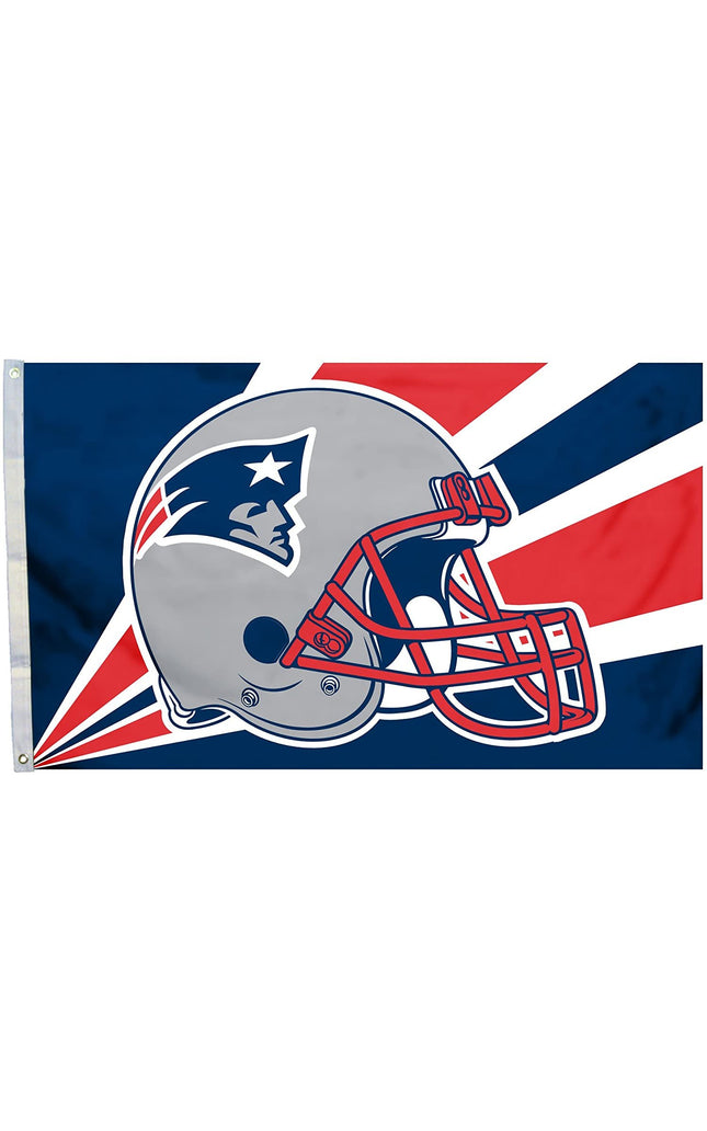 New England Patriots 3x5 Foot Flag Banner, Metal Grommets. Outdoor, Single Sided, Helmet Design