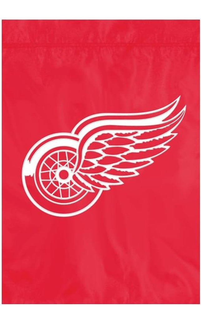 Detroit Red Wings Premium Garden Flag Banner Applique Embroidered 12.5 x 18 Inches