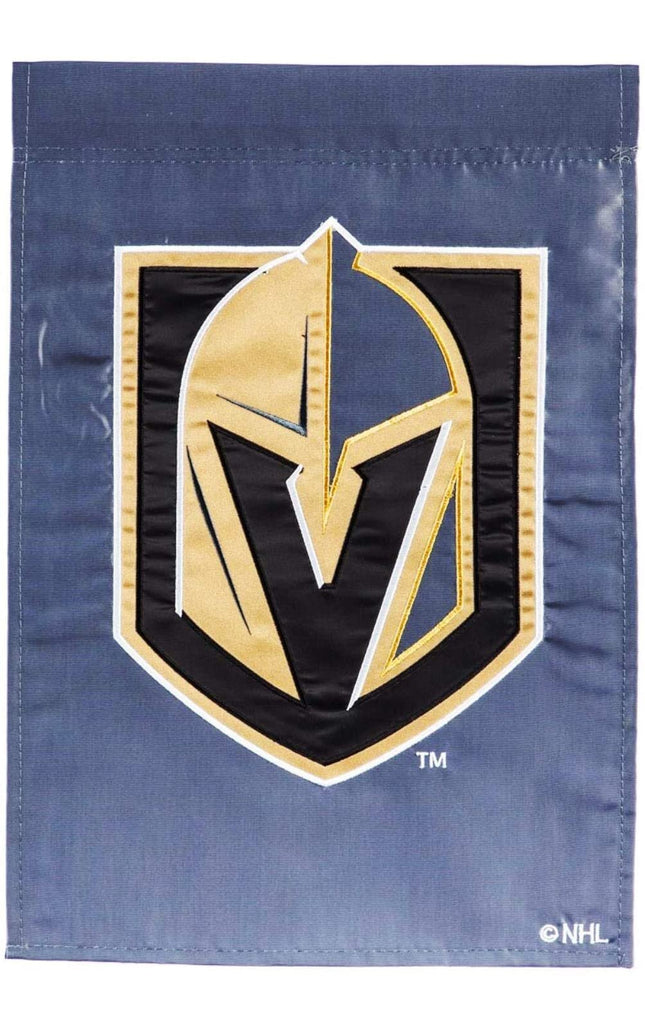 Vegas Golden Knights Premium Double Sided Garden Flag Banner, Embroidered, 13x18 Inch, Display Pole Sold Separately