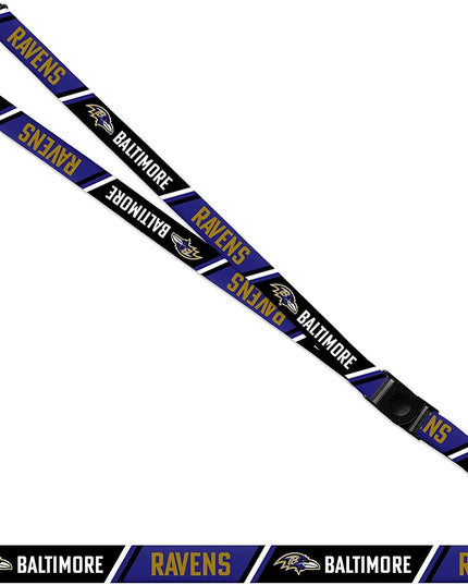 Baltimore Ravens Lanyard Keychain Double Sided Breakaway Safety Design Adult 18 Inch