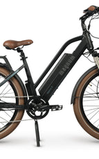 Black with Metallic Blue Accents