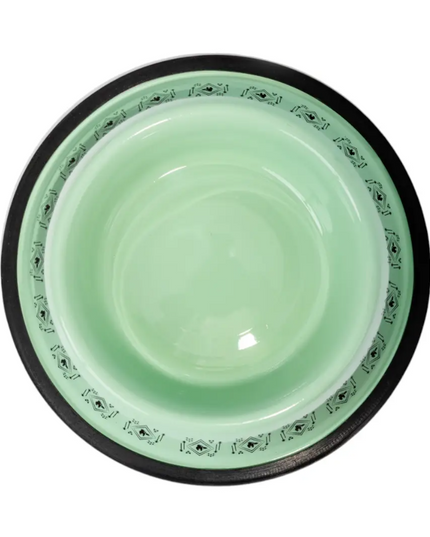 Non-Skid Boho Stainless Steel Dog Bowl – with Whimsical Unicorn Design, Silicone Base for Medium Dogs – 24oz