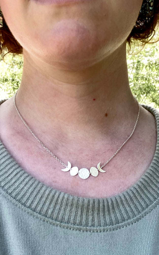 Moon Phase Necklace in Sterling Silver