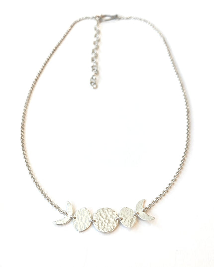 Moon Phase Necklace in Sterling Silver