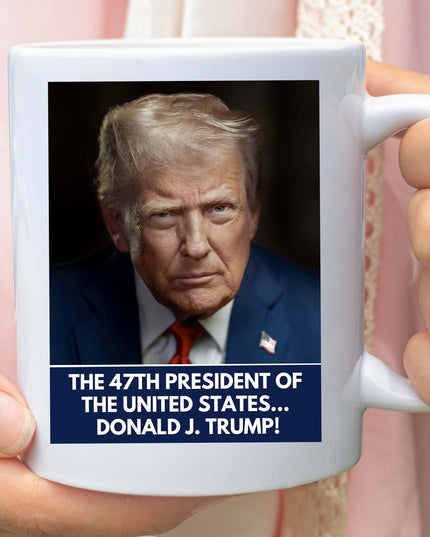 47th President Trump Mug | Trump Gift for Him | Independence Day Patriotic Coffee Cup | MAGA Supporter Political Gift 682449 - GOP