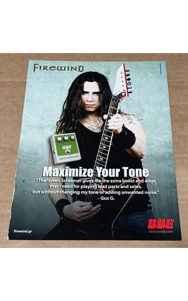 BBE SOUND - GUS G of FIREWIND - Print Advertisement