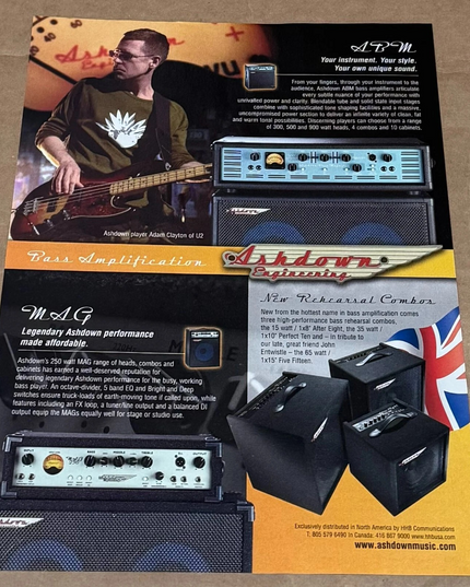 Ashdown Engineering - Adam Clayton of U2 - 2003 Print Advertisement