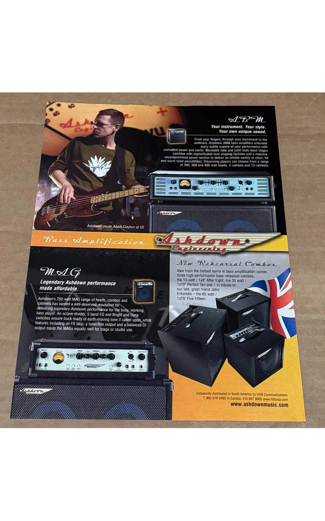 Ashdown Engineering - Adam Clayton of U2 - 2003 Print Advertisement