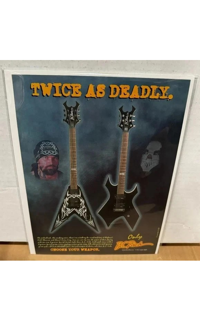 B.C. RICH GUITARS - KERRY KING of SLAYER /MICK THOMSON SLIPKNOT - 2003 Print Ad
