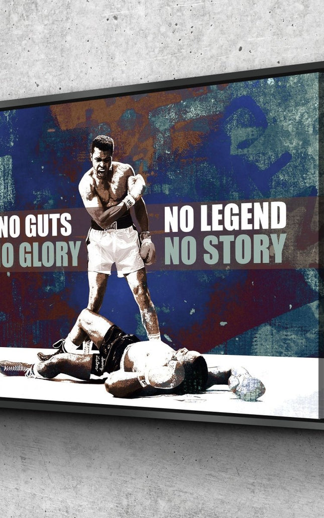 No Guts No Glory, No Legend No Story Canvas Wall Art Boxing Art
