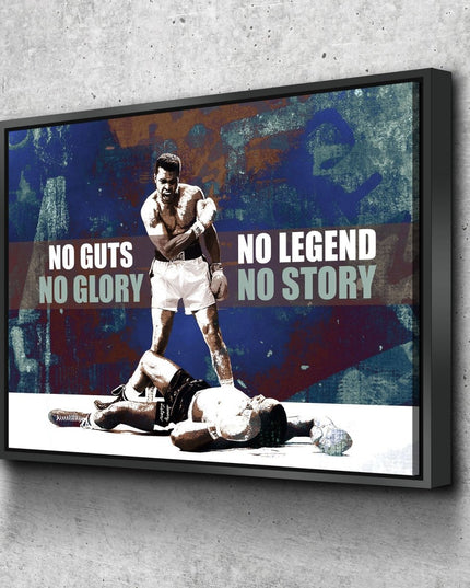 No Guts No Glory, No Legend No Story Canvas Wall Art Boxing Art