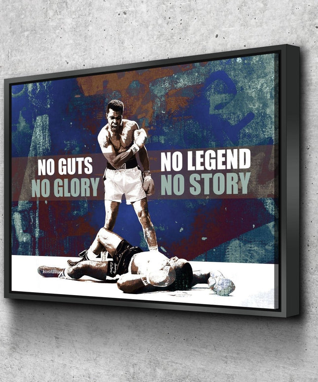 No Guts No Glory, No Legend No Story Canvas Wall Art Boxing Art