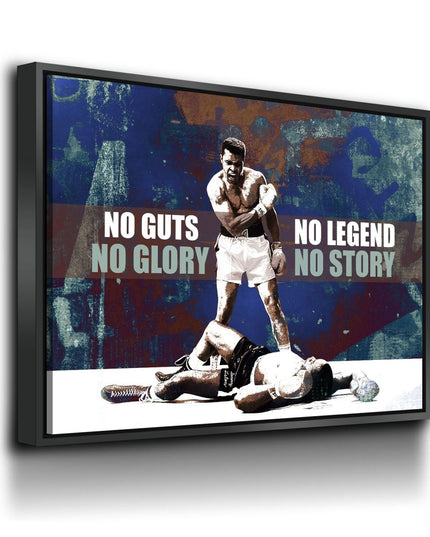 No Guts No Glory, No Legend No Story Canvas Wall Art Boxing Art