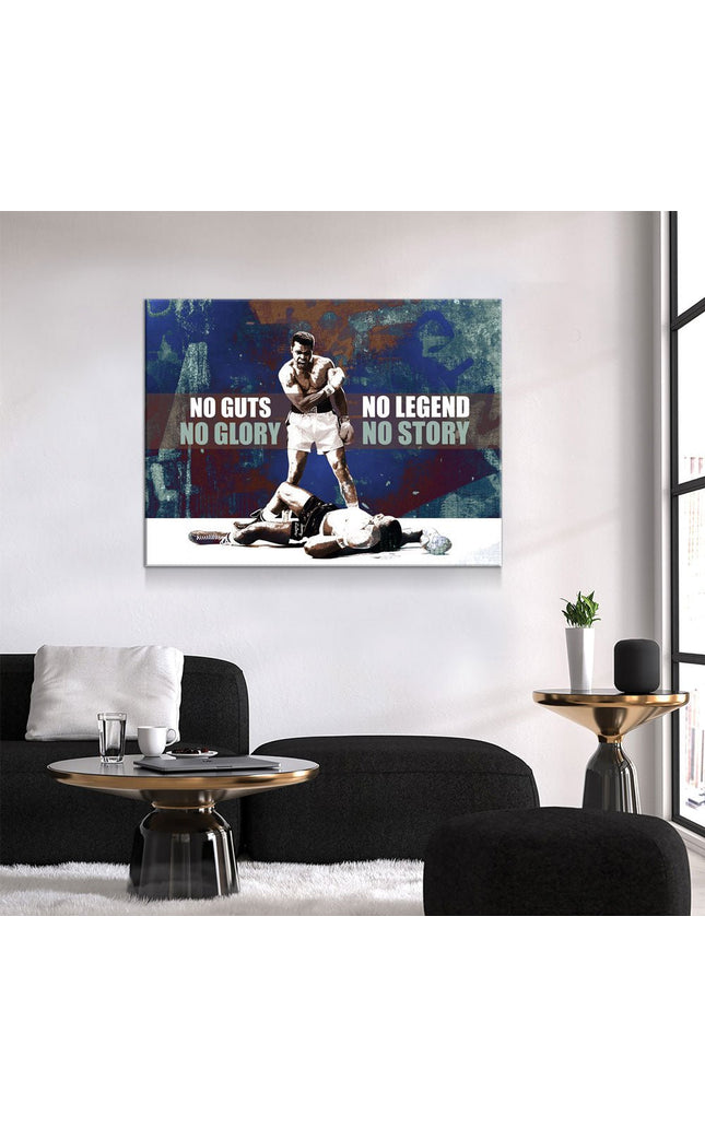No Guts No Glory, No Legend No Story Canvas Wall Art Boxing Art