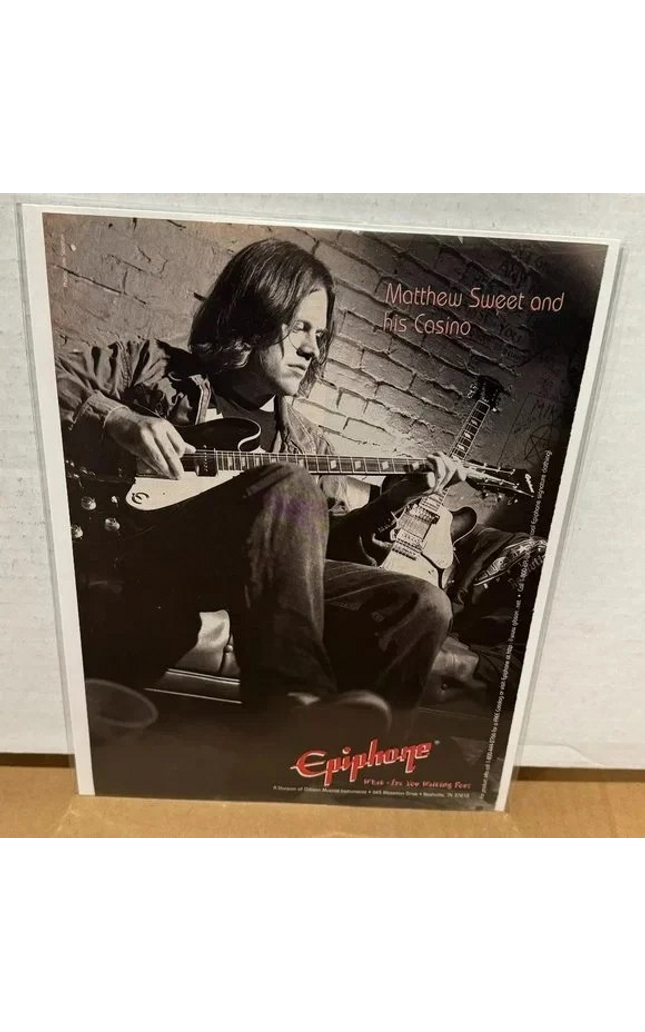 EPIPHONE GUITARS - MATTHEW SWEET - 1996 Print Advertisement