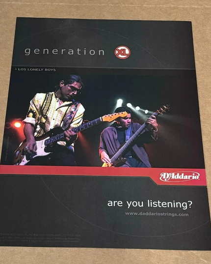 D'Addario Strings - LOS LONELY BOYS - 2004 Print Advertisement