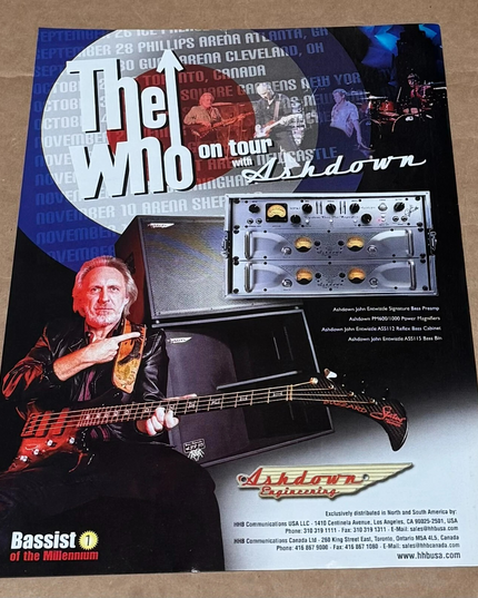 Ashdown Engineering - John Entwistle of The Who - 2001 Print Advertisement